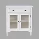 Westport White 2 Glass Door Accent Cabinet