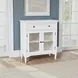 Westport White 2 Glass Door Accent Cabinet