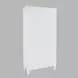 Westport White 2 Glass Door Tall Accent Storage Cabinet