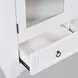 Westport White 2 Glass Door Tall Accent Storage Cabinet