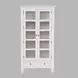 Westport White 2 Glass Door Tall Accent Storage Cabinet