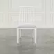 Westport White Upholstered Slat Back Dining Chair Set of 2
