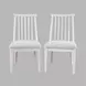 Westport White Upholstered Slat Back Dining Chair Set of 2
