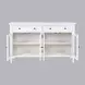 Westport White 4 Glass Door Sideboard