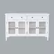 Westport White 4 Glass Door Sideboard