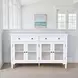 Westport White 4 Glass Door Sideboard