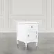 Westport White Rectangular Chairside End Table with USB Charging