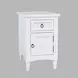 Westport White Rectangular Chairside End Table with USB Charging