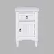 Westport White Rectangular Chairside End Table with USB Charging