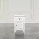 Westport White Rectangular Chairside End Table with USB Charging
