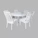 Westport White 66" Extendable Oval Dining Table