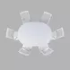 Westport White 66" Extendable Oval Dining Table