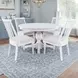 Westport White Upholstered Slat Back Dining Chair Set of 2