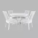 Westport White 66" Extendable Oval Dining Table