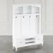Westport White Hall Tree with Storage Bench