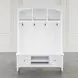 Westport White Hall Tree with Storage Bench