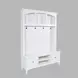 Westport White Hall Tree with Storage Bench