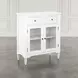 Westport White 2 Glass Door Accent Cabinet