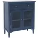Westport Blue 2 Glass Door Accent Cabinet