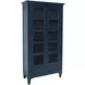 Westport Navy 2 Glass Door Tall Accent Storage Cabinet