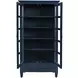 Westport Navy 2 Glass Door Tall Accent Storage Cabinet