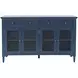 Westport Blue 4 Glass Door Sideboard