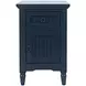 Westport Navy Rectangular Chairside End Table with USB Charging