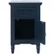 Westport Navy Rectangular Chairside End Table with USB Charging