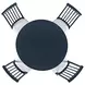 Westport Navy 66" Extendable Oval Dining Table