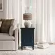 Westport Navy Rectangular Chairside End Table with USB Charging