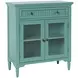 Westport Green 2 Glass Door Accent Cabinet
