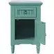 Westport Fern Green Rectangular Chairside End Table with USB Charging