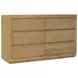 Harper Light Oak 6 Drawers Dresser
