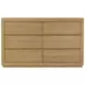 Harper Light Oak 6 Drawers Dresser