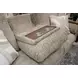 Beacon Mushroom and Porcelain Lay Flat Triple Manual Reclining 88" Sofa with Extended Ottoman