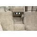 Beacon Mushroom and Porcelain Lay Flat Reclining 79" Loveseat with LED and USB Charging