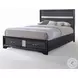 Naima Black Panel Storage Bedroom Set