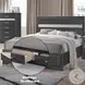 Naima Black Queen Panel Bed with Storage