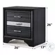 Naima Black Nightstand