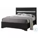 Naima Black Gloss Finish Twin Panel Bed