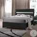 Naima Black Gloss Finish Twin Panel Bed