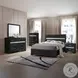 Naima Black Gloss Finish Twin Panel Bed