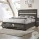 Naima Gray Eastern King Panel Bed with Storage