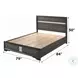 Naima Gray Eastern King Panel Bed with Storage