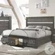 Naima Gray Eastern King Panel Bed with Storage