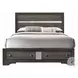 Naima Gray Queen Panel Bed with Storage