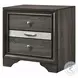 Naima Gray 3 Drawer Nightstand