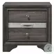 Naima Gray 3 Drawer Nightstand