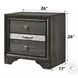 Naima Gray 3 Drawer Nightstand
