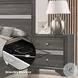 Naima Gray 3 Drawer Nightstand